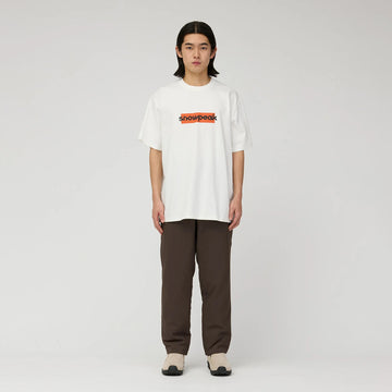 Snow Peak Reflective Typography T-Shirt Off White