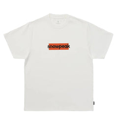 Snow Peak Reflective Typography T-Shirt Off White