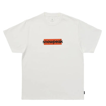 Snow Peak Reflective Typography T-Shirt Off White