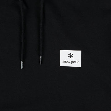 Snow Peak Square Logo Hoodie Black - Parasol Store