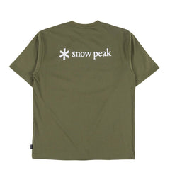 Snow Peak Standard Back Printed Logo T-Shirt Olive - Parasol Store