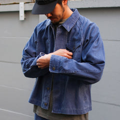 Snow Peak Sulfur Dyed Fade Coverall Blue