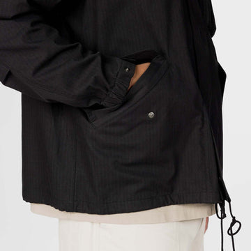 Snow Peak TAKIBI Herringbone Collarless Jacket Black - Parasol Store