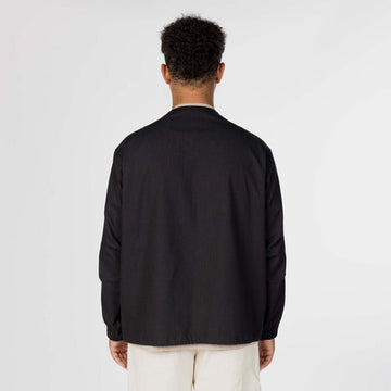 Snow Peak TAKIBI Herringbone Collarless Jacket Black - Parasol Store
