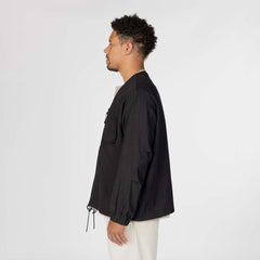 Snow Peak TAKIBI Herringbone Collarless Jacket Black - Parasol Store