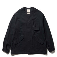 Snow Peak TAKIBI Herringbone Collarless Jacket Black - Parasol Store