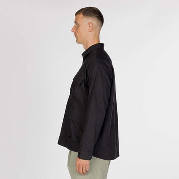 Snow Peak TAKIBI Herringbone Shirt Jacket Black - Parasol Store