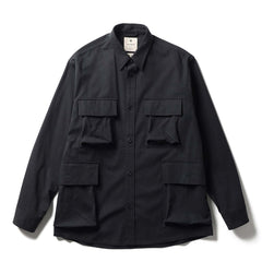 Snow Peak TAKIBI Herringbone Shirt Jacket Black - Parasol Store