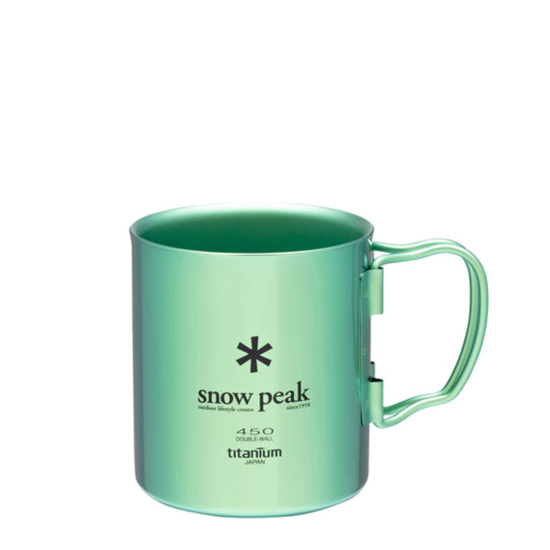 Snow Peak Titanium Double Wall Cup 450 Green - Parasol Store