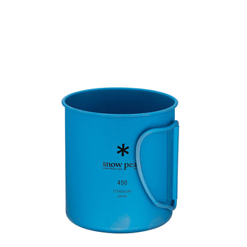 Snow Peak Titanium Single 450 Anodized Mug Blue - Parasol Store