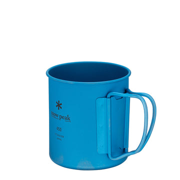 Snow Peak Titanium Single 450 Anodized Mug Blue - Parasol Store