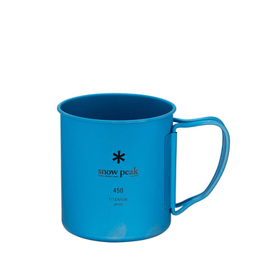 Snow Peak Titanium Single 450 Anodized Mug Blue - Parasol Store
