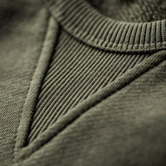&Sons Finch Saddle Sleeve Sweat Forest Green - Parasol Store