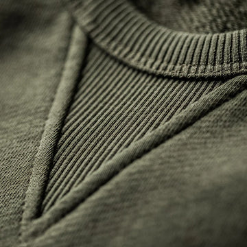 &Sons Finch Saddle Sleeve Sweat Forest Green