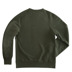 &Sons Finch Saddle Sleeve Sweat Forest Green - Parasol Store