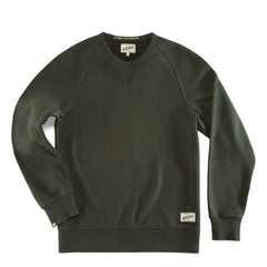 &Sons Finch Saddle Sleeve Sweat Forest Green - Parasol Store