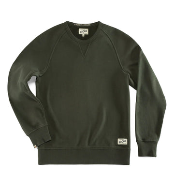 &Sons Finch Saddle Sleeve Sweat Forest Green