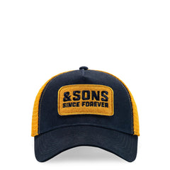 &Sons Since Forever Trucker Cap Navy / Yellow - Parasol Store