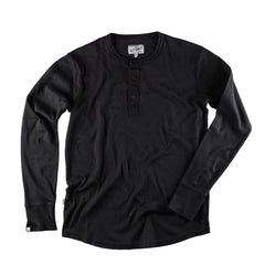 &Sons The New Elder Henley Shirt Black - Parasol Store