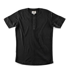 &Sons The New Elder Henley Short Sleeve Shirt Black