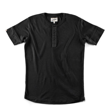 &Sons The New Elder Henley Short Sleeve Shirt Black
