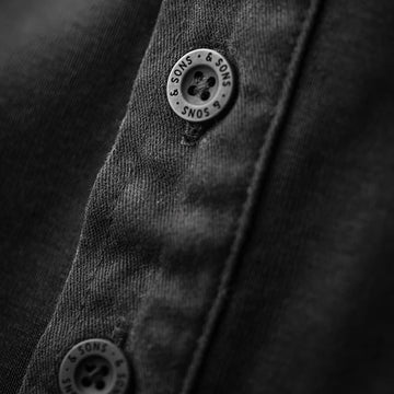&Sons The New Elder Henley Short Sleeve Shirt Black