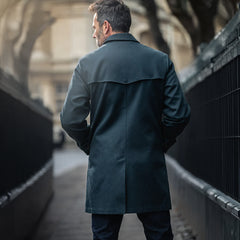 &Sons Woodward Raincoat Jacket Navy
