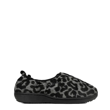 Subu Womens Dots Vamp Slipper Leopard Black - Parasol Store