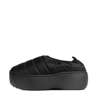 Subu Womens Vamp Platform Slipper Black