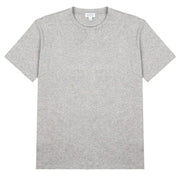 Sunspel Womens Boy Fit Crew Neck T Shirt Grey Melange Sunspel