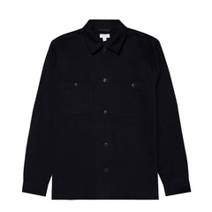 Sunspel Brushed Cotton Overshirt Navy - Parasol Store