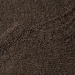 Sunspel Brushed Shetland Crew Neck Bark - Parasol Store