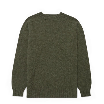 Sunspel Brushed Shetland Crew Neck Sea Moss - Parasol Store