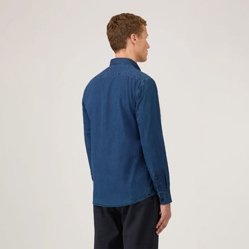 Sunspel Button Down Shirt Indigo - Parasol Store