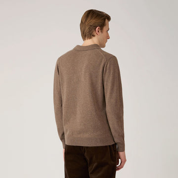 Sunspel Cashmere Polo Taupe
