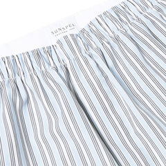 Sunspel Classic Boxer Short Blue Mix Stripe