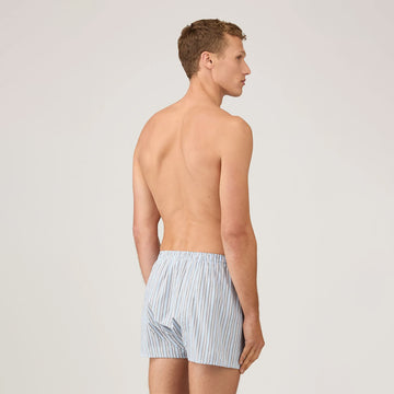 Sunspel Classic Boxer Short Blue Mix Stripe