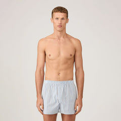 Sunspel Classic Boxer Short Blue Mix Stripe