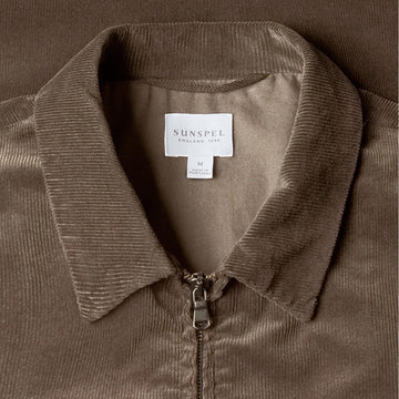 Sunspel Cord Harrington Jacket Bark
