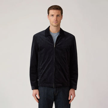 Sunspel Cord Harrington Jacket Navy