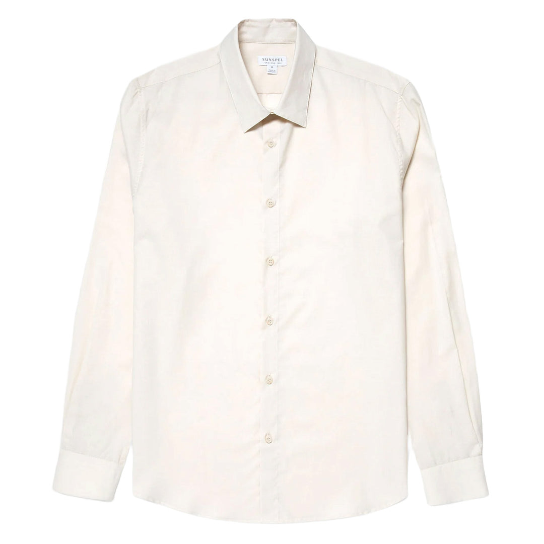 Sunspel Cotton Cashmere Shirt Ecru - Parasol Store