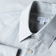 Sunspel Cotton Cashmere Shirt Light Blue / White - Parasol Store