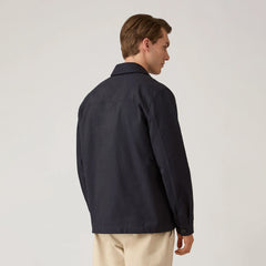 Sunspel Cotton Drill Twin Pocket Jacket Navy