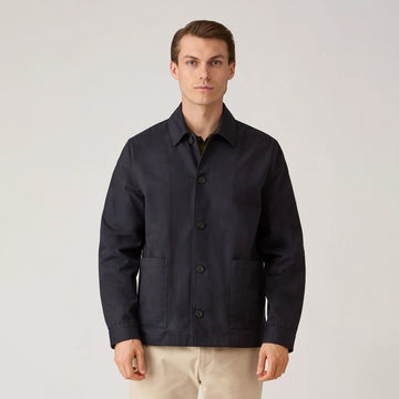 Sunspel Cotton Drill Twin Pocket Jacket Navy