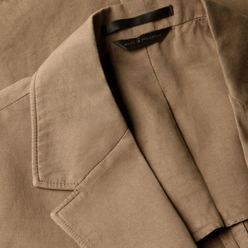 Sunspel Cotton Linen Blazer Dark Cedar