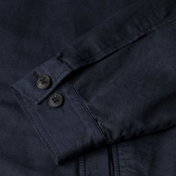 Sunspel Cotton Linen Jacket Navy