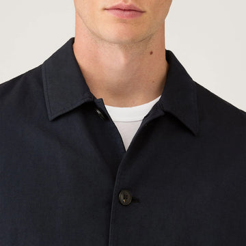 Sunspel Cotton Linen Jacket Navy