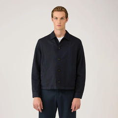 Sunspel Cotton Linen Jacket Navy