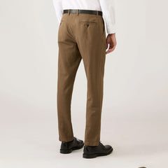 Sunspel Cotton Linen Trouser Dark Cedar 32" LEG