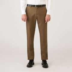 Sunspel Cotton Linen Trouser Dark Cedar 32" LEG